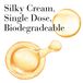 Silky cream, single dose, biodegradable