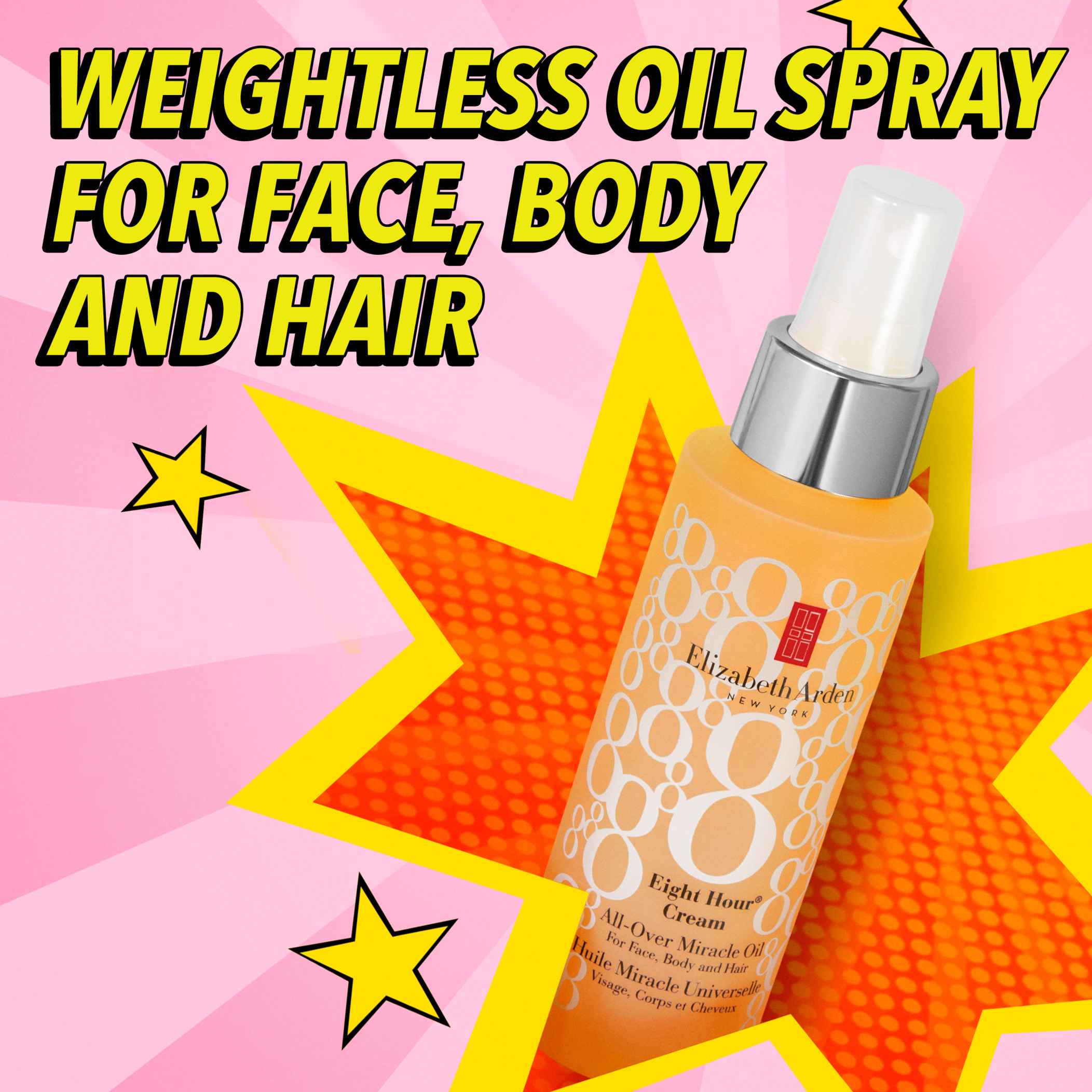 Weightless oil spray for face, body and hair